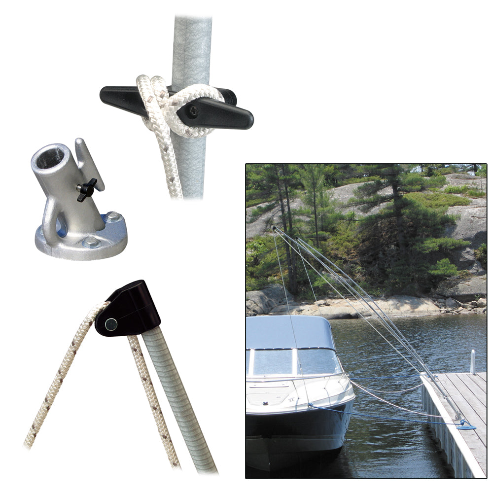 Dock Edge Premium Mooring Whips 2PC 8ft 2500 LBS up to 18ft DE3200F