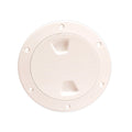 Beckson 4 Smooth Center ScrewOut Deck Plate  Beige DP40N