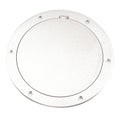 Beckson 6 Smooth Center PryOut Deck Plate  White DP61W