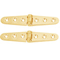 Whitecap Strap Hinge  Polished Brass  6 x 118  Pair S0605BC