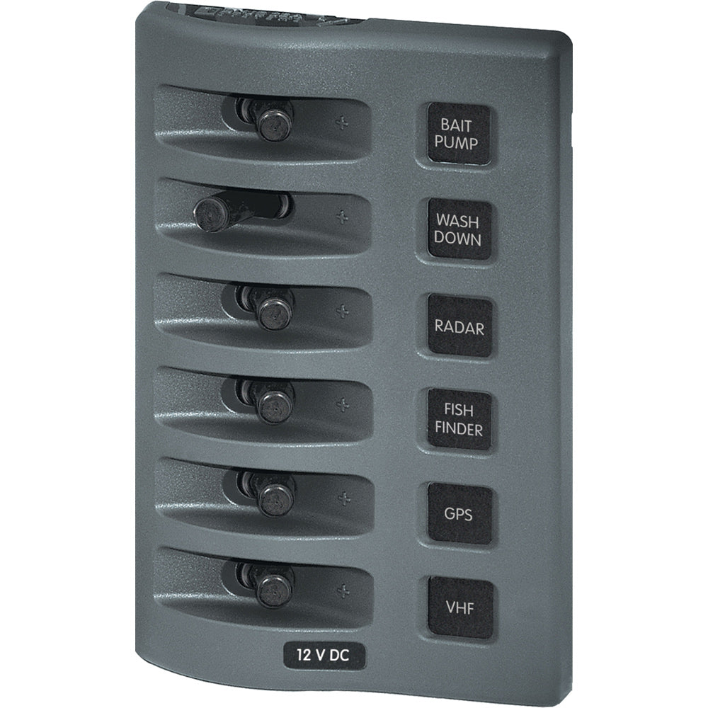 Blue Sea 4307 WeatherDeck 12V DC Waterproof Switch Panel  6 Position 4307