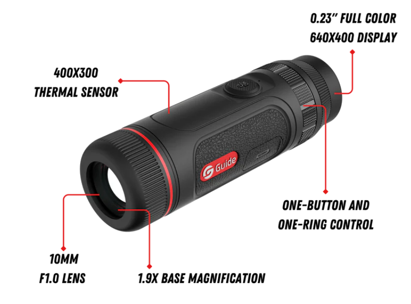 TE421 Thermal Monocular 1.9X 400x300 25mm image 2