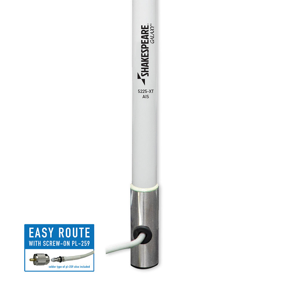 Shakespeare AIS 8 Galaxy AIS Antenna  6dB Gain  Stainless Steel Ferrule 5225XTAIS