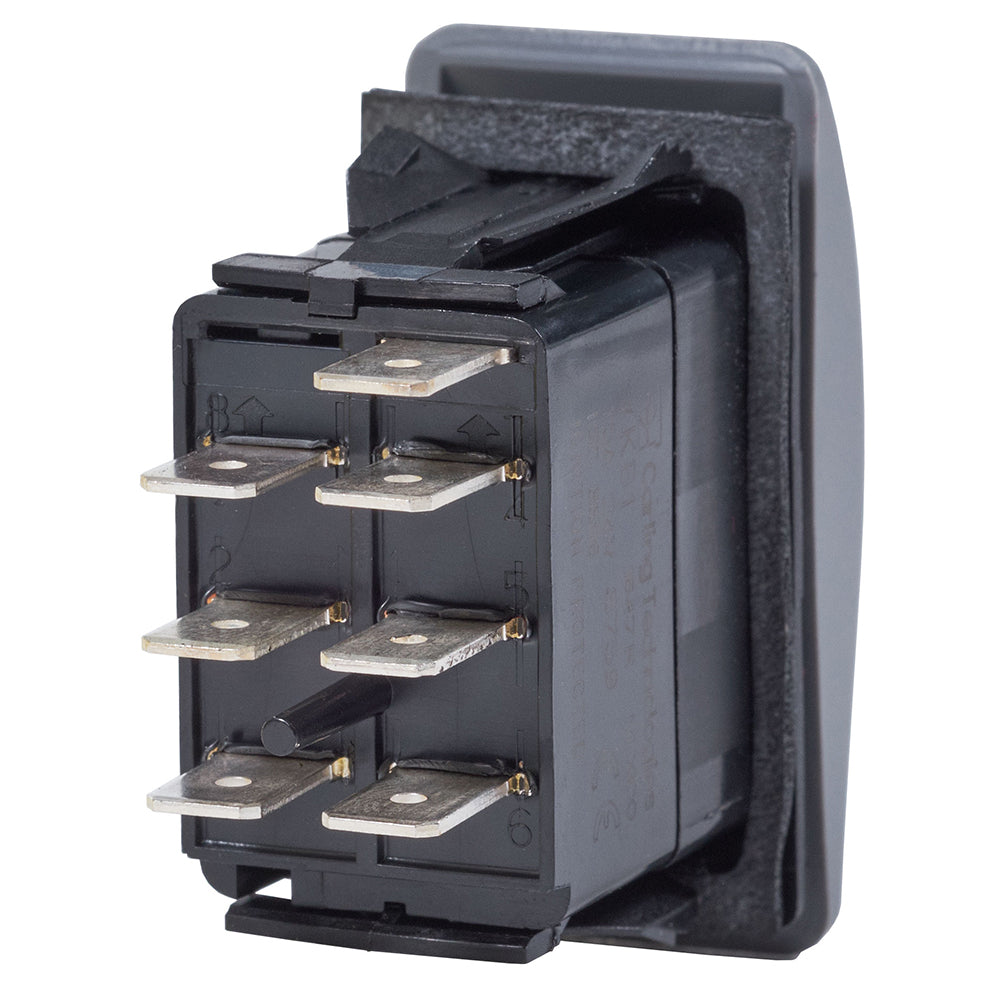 Blue Sea 7937 Contura II Switch DPDT Black  ONOFFON 7937