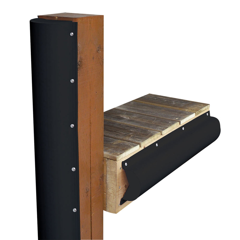 Dock Edge Piling Bumper  One End Capped  6  Black DE1020BF