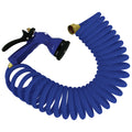 Whitecap 25 Blue Coiled Hose wAdjustable Nozzle P0441B