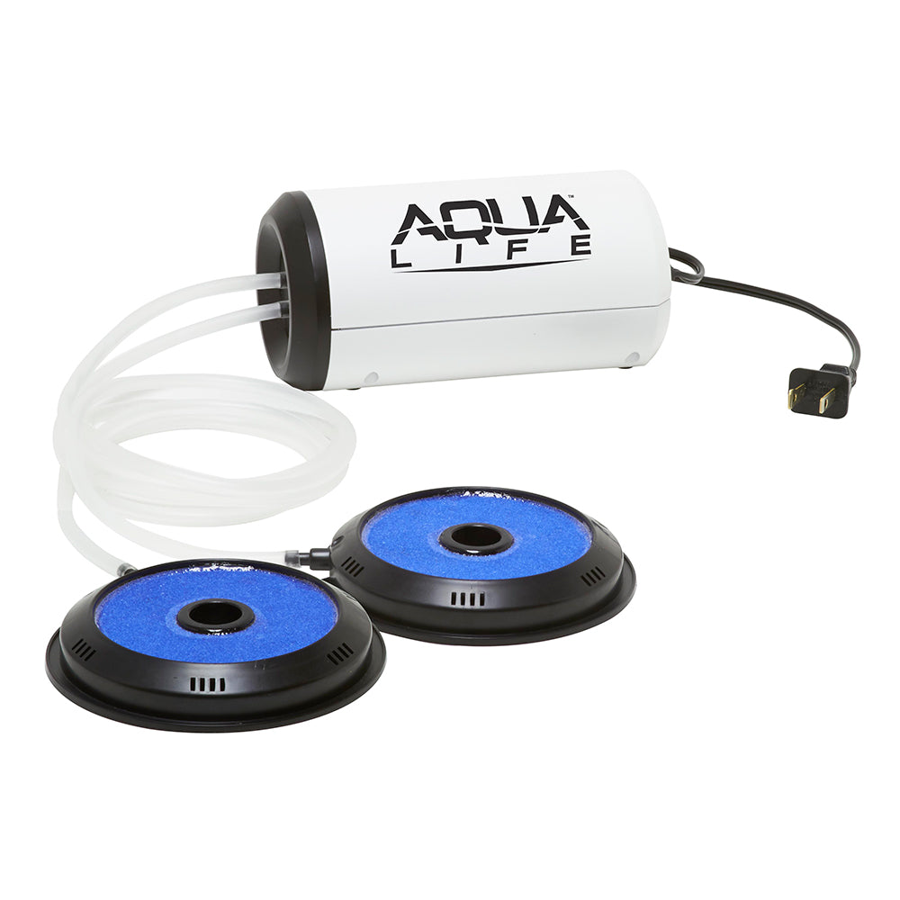 Frabill AquaLife Aerator Dual Output 110V  Greater Than 100 Gallons 14212