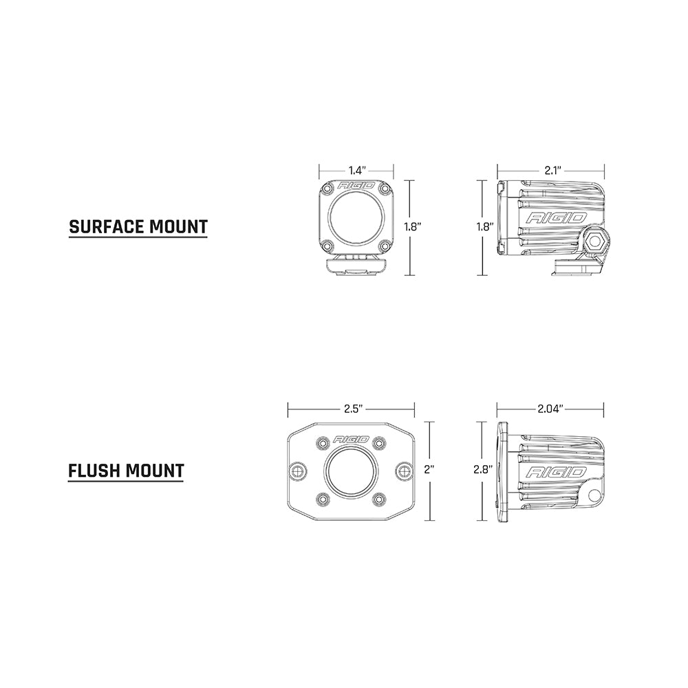 RIGID Industries Ignite Surface Mount Spot  Single  Black 20511
