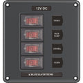 Blue Sea 4320 Circuit Breaker Switch Panel 4 Position  Gray 4320