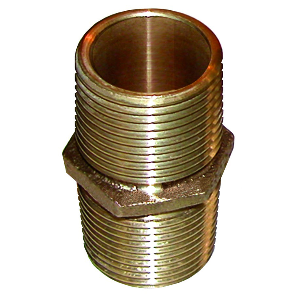 GROCO Bronze Pipe Nipple  1 NPT PN1000