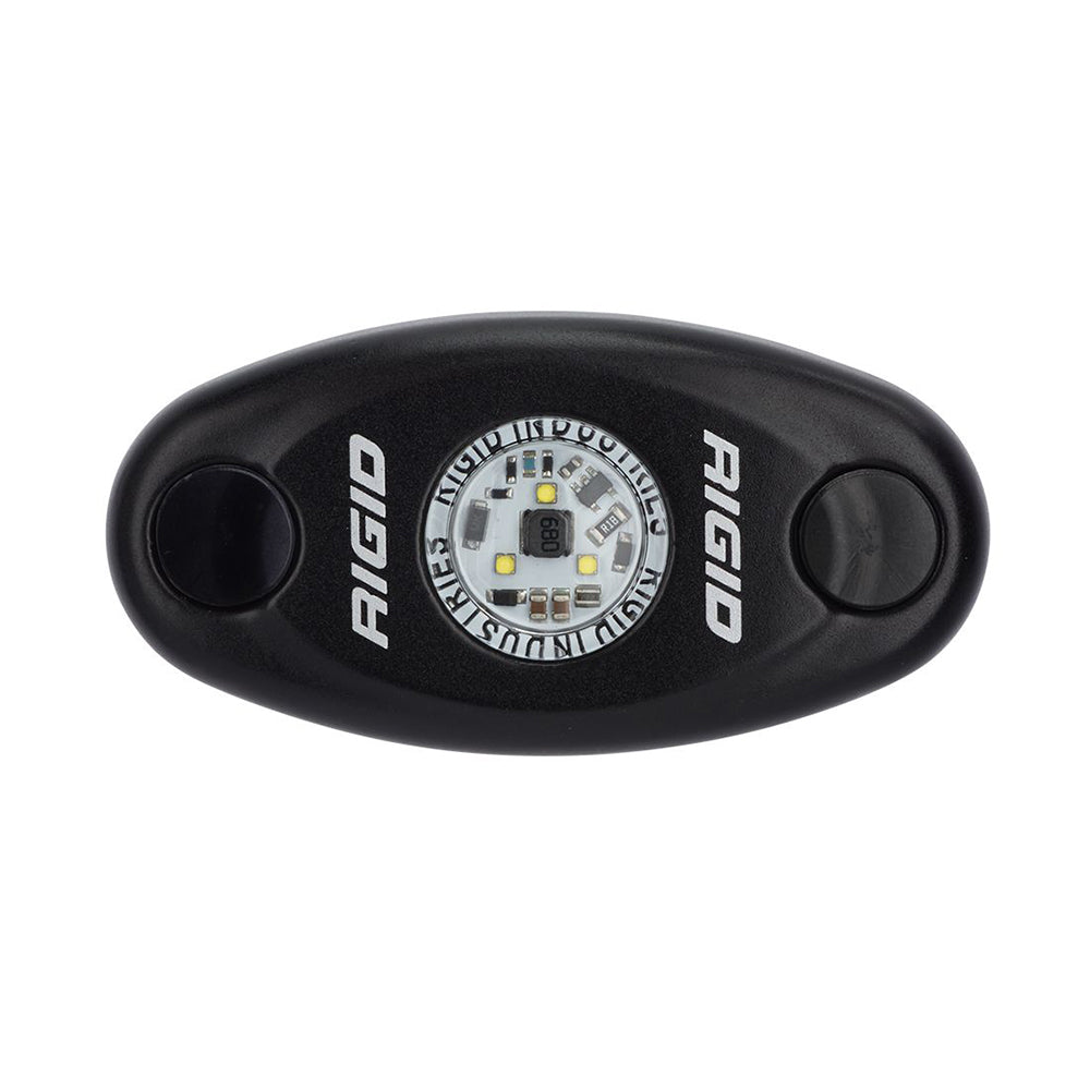 RIGID Industries ASeries Black High Power LED Light Single  Red 480103