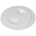 SeaDog Smooth Quarter Turn Deck Plate  White  6 3361601