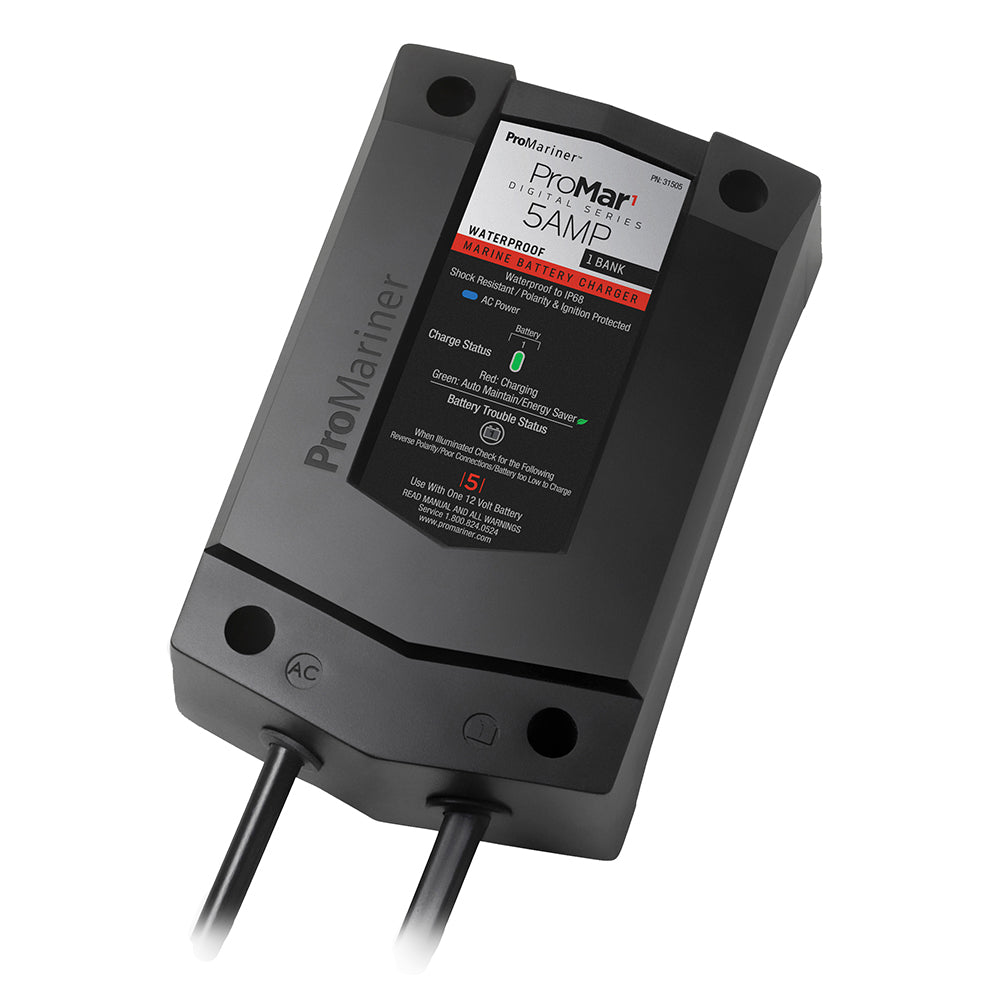 ProMariner ProMar1 DS Digital  5 Amp  1 Bank Charger 31505