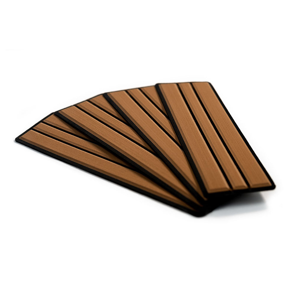 SeaDek Faux Teak 4Piece Step Kit  MochaBlack  2390280093