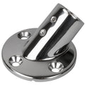 SeaDog Rail Base Fitting 234 Round Base 45 316 Stainless Steel  1 OD 2804511