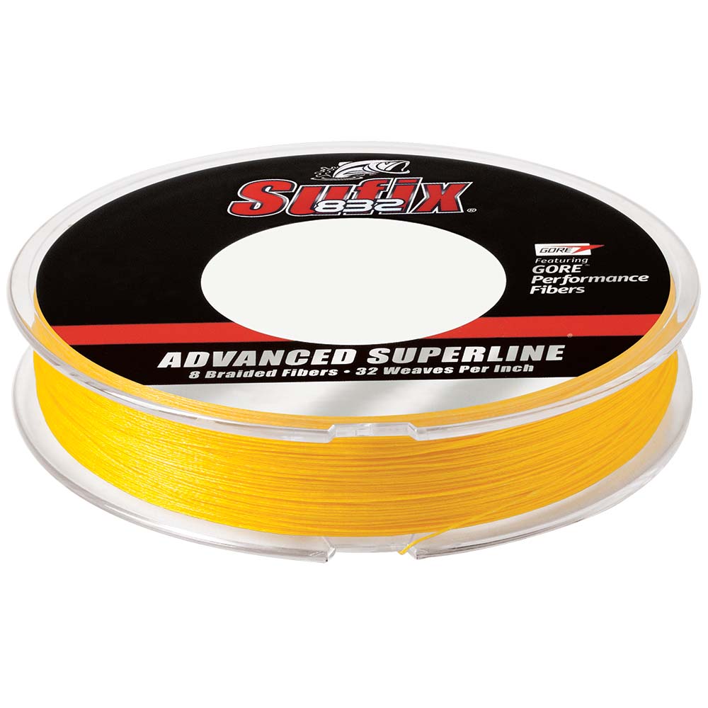 Sufix 832 Advanced Superline Braid  10lb  HiVis Yellow  300 yds 660110Y