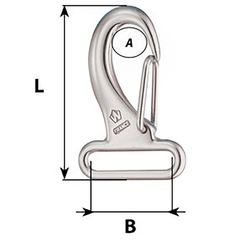 Wichard Webbing Snap Hook  30mm  Length 60mm 2284W