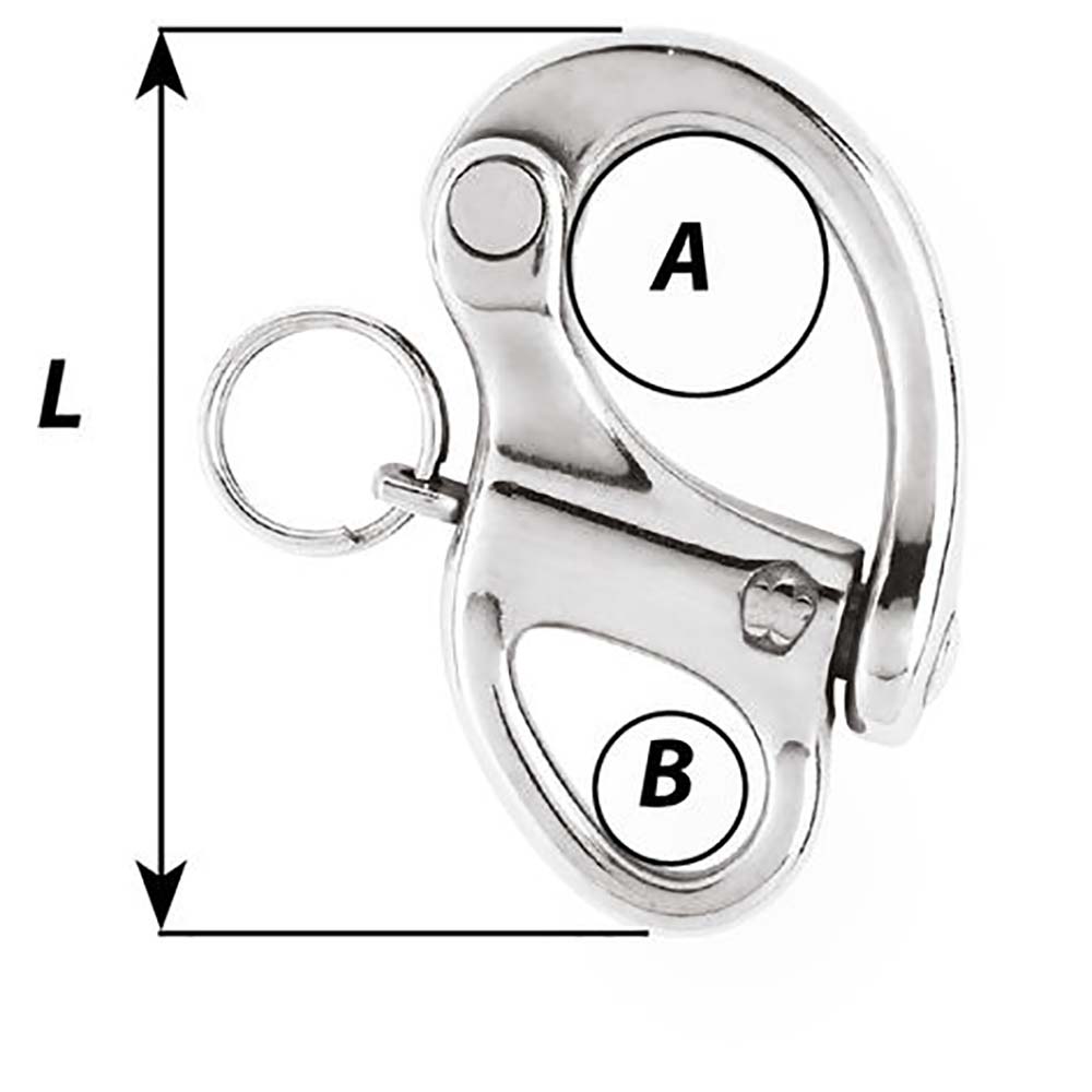 Wichard 2 Snap Shackle wFixed Eye  50mm 2471W