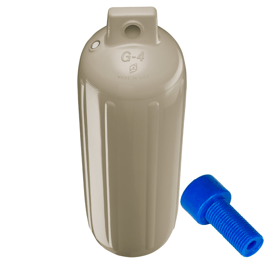 Polyform G4 Twin Eye Fender 65 x 22  Sand wAdapter G4 SAND WAIR ADAPTER