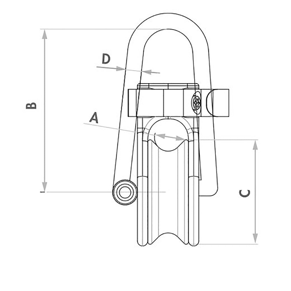 Wichard Soft Snatch Block  16mm Rope Size 36030W