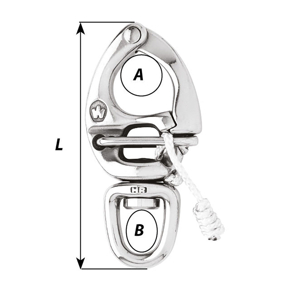 Wichard HR Quick Release Snap Shackle wSwivel Eye  Length 234 2673W