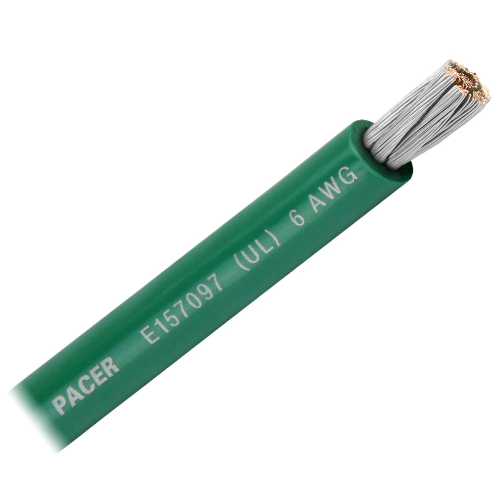 Pacer Green 6 AWG Battery Cable  Sold By The Foot  WUL6GNFT
