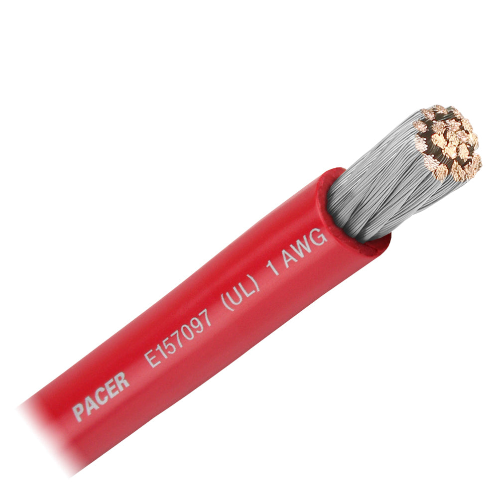 Pacer Red 1 AWG Battery Cable  Sold By The Foot  WUL1RDFT