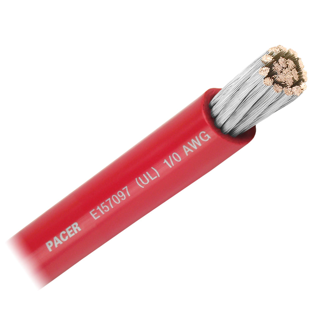 Pacer Red 10 AWG Battery Cable  Sold By The Foot  WUL10RDFT