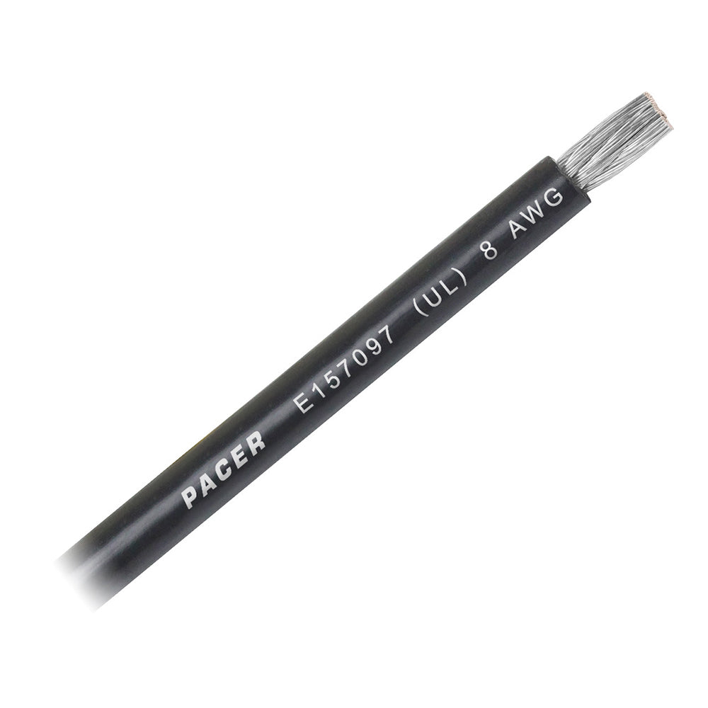 Pacer Black 8 AWG Battery Cable  Sold By The Foot  WUL8BKFT