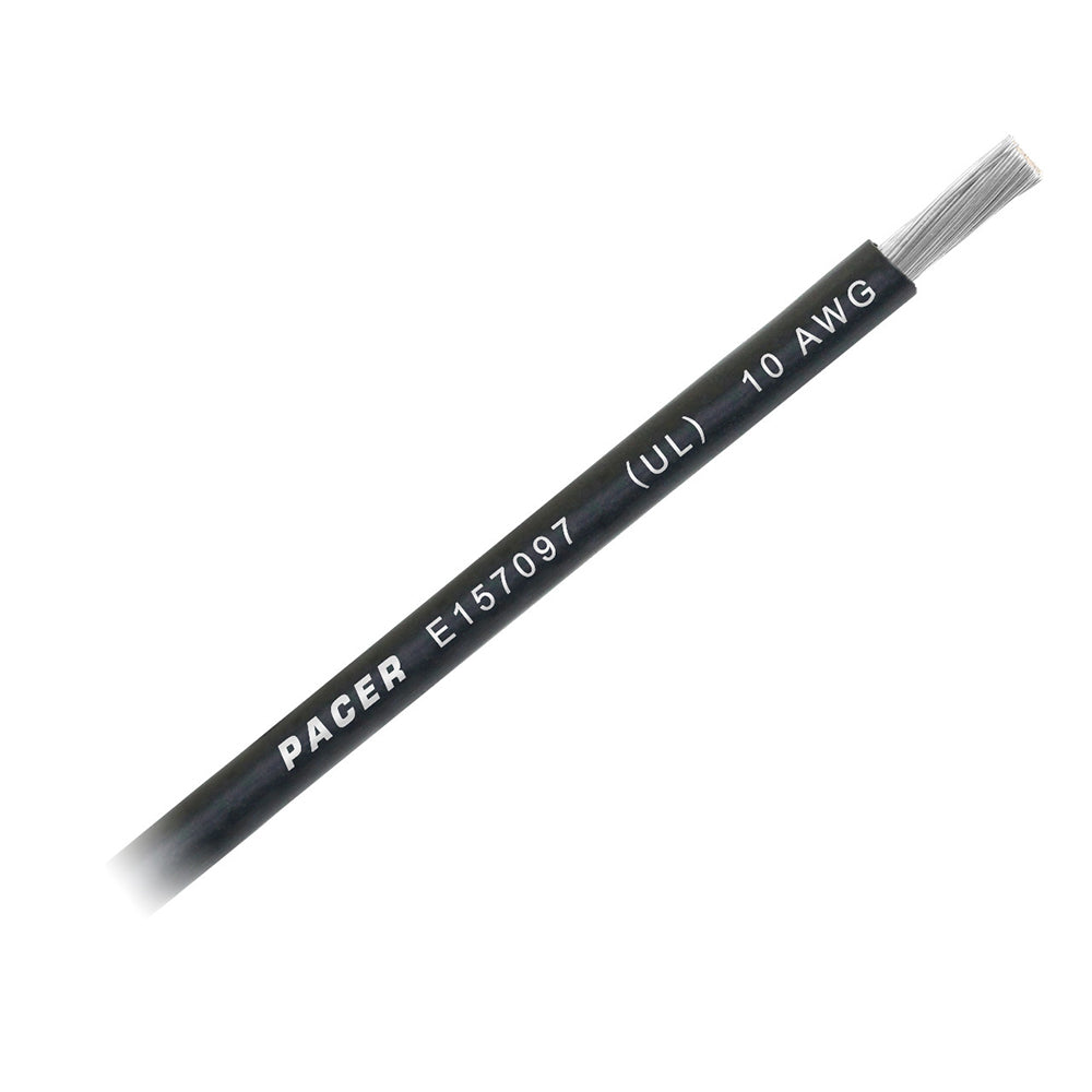 Pacer Black 10 AWG Battery Cable  Sold By The Foot  WUL10BKFT