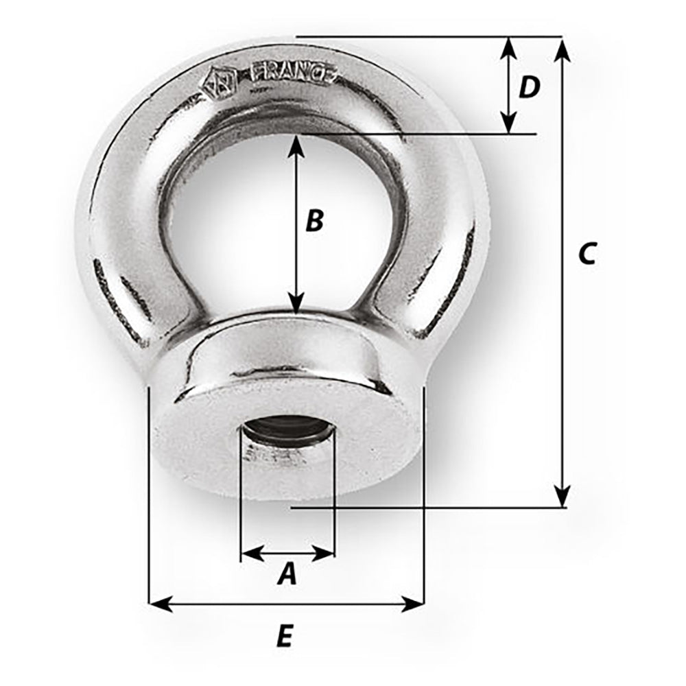 Wichard 10mm Eye Nut  Thread M10 x 150mm 6355W