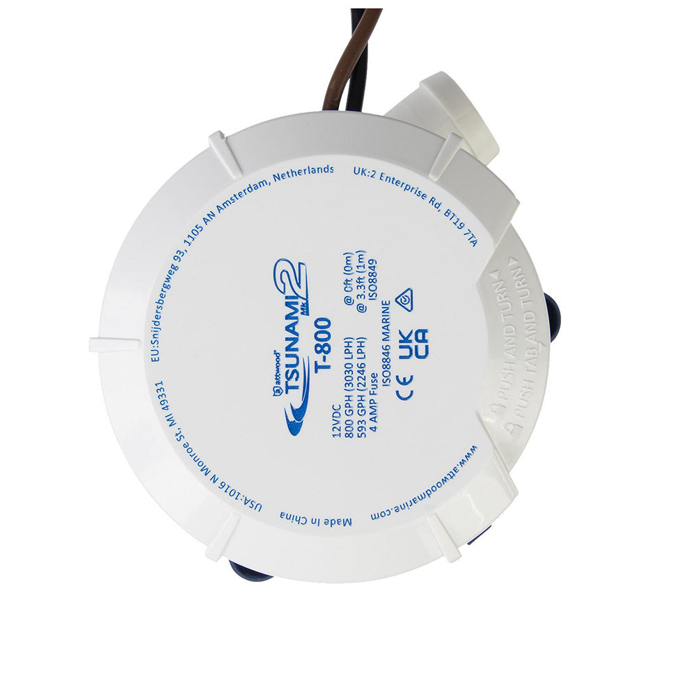 Attwood Tsunami MK2 Manual Bilge Pump  T800  800 GPH  12V 56087