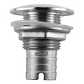 Attwood Stainless Steel ThruHull Short Straight Barbed  1 Inner Diameter  665423
