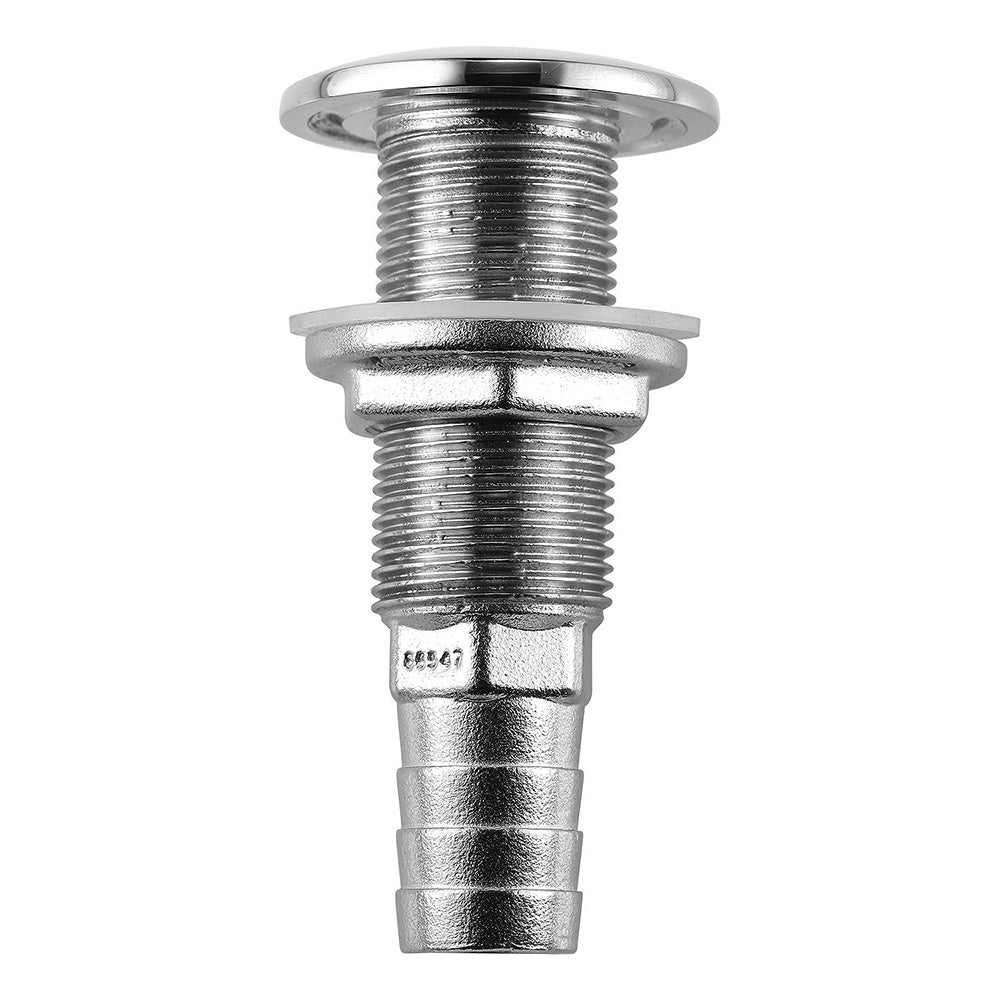 Attwood Stainless Steel ThruHull Standard Straight Barbed  58 Inner Diameter  665463