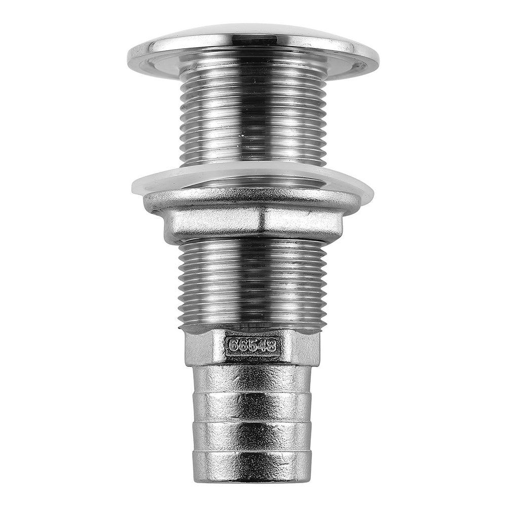Attwood Stainless Steel ThruHull Standard Straight Barbed  1 Inner Diameter  665483