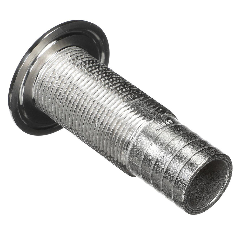 Attwood Stainless Steel ThruHull Standard Straight Barbed  118 Inner Diameter 665493