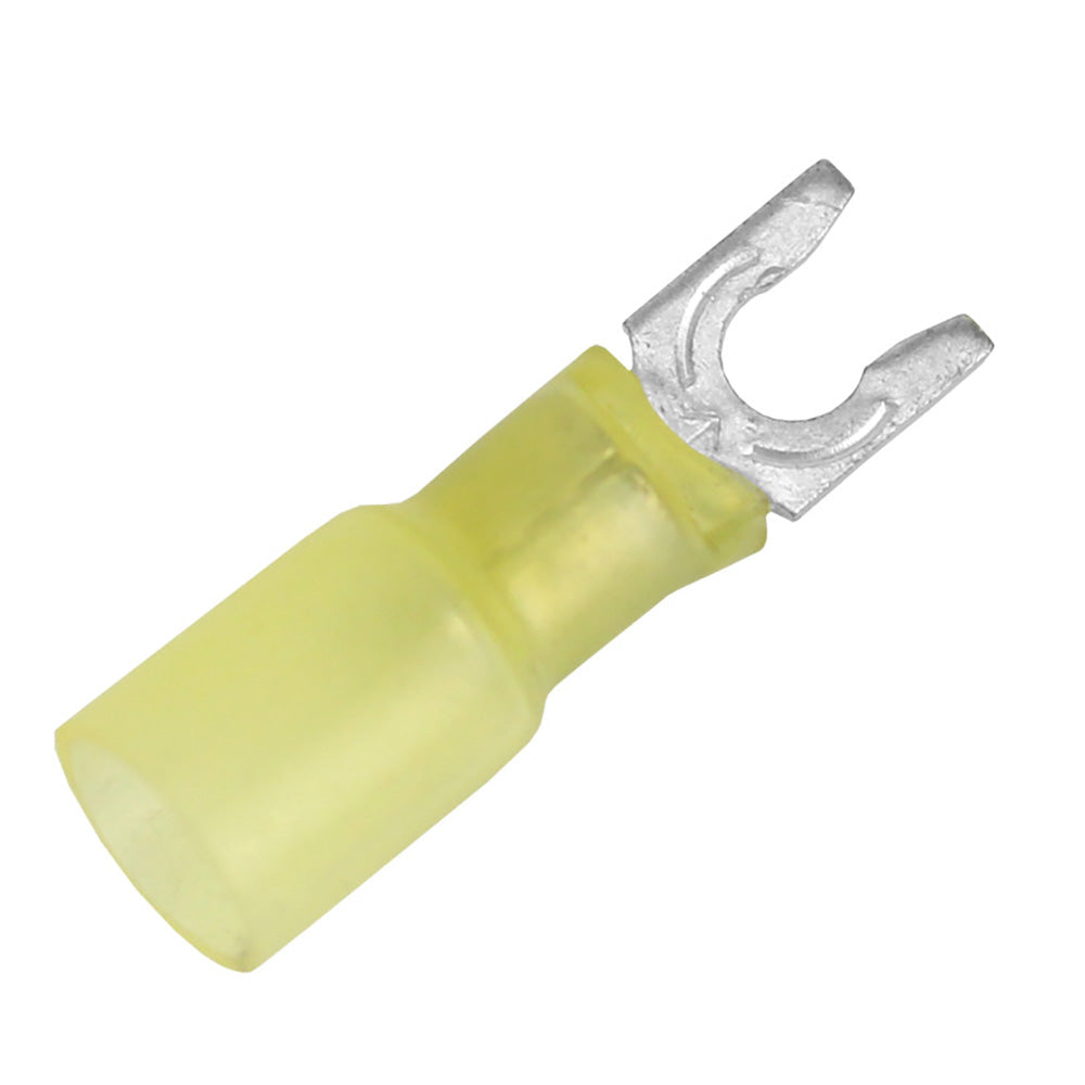 Pacer 1210 AWG Heat Shrink Spade Terminal  8 Stud Size  100 Pack TE108SLF100