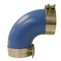 Trident Marine 3 ID 90Degree Blue Silicone Molded Wet Exhaust Elbow w4 TBolt Clamps 290V3000SS