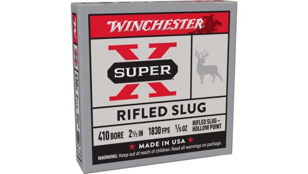 WINCHESTER SUPER-X 410 2.5" 1/5OZ RIFLED SLUG 5RD 50BX/CS