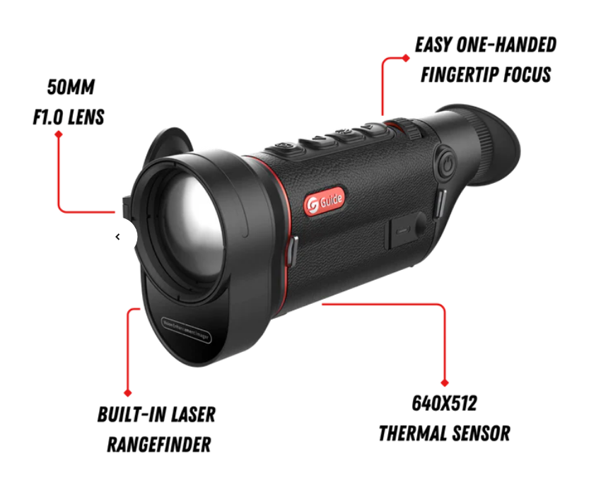TD653 LRF Thermal Monocular 2.6X 640x512 50mm image 1